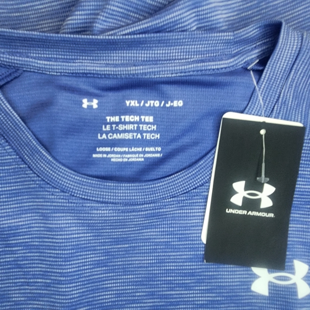 NWT Under Armour Tech Textured Short Sleeve Shirt, Boys XL - Picture 3 of 3